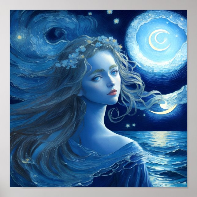 Starry Night 🌌 - Greek Goddess Fantasy Poster #2 (Front)