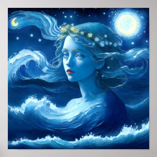 Starry Night  _ Greek Goddess Fantasy Poster 5
