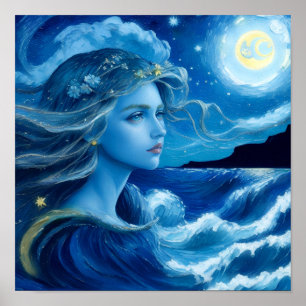 Starry Night 🌌 - Greek Goddess Fantasy Poster #8