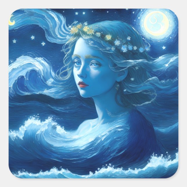 Starry Night 🌌 - Greek Goddess Fantasy Sticker #5 (Front)