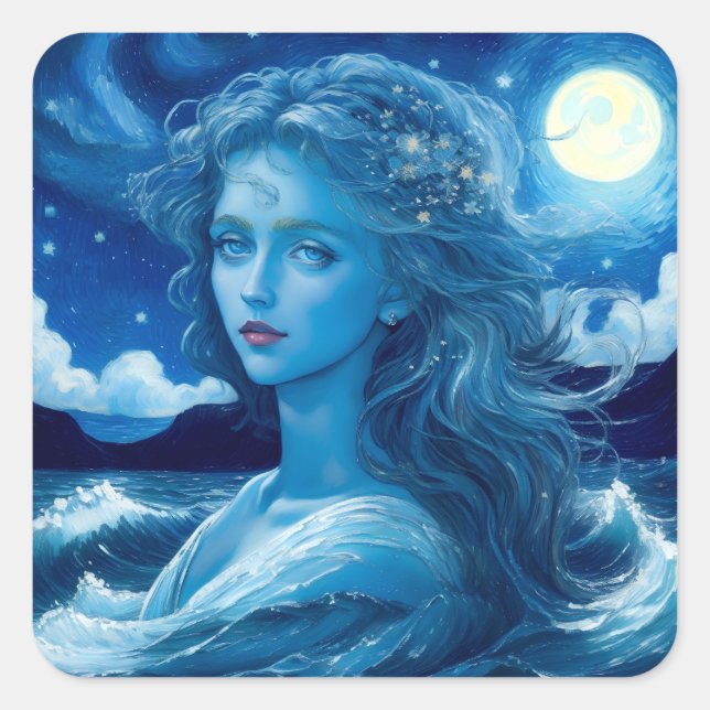 Starry Night 🌌 - Greek Goddess Fantasy Sticker #6 (Front)