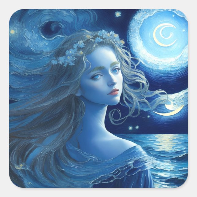 Starry Night 🌌 Greek Goddess Fantasy Stickers #2 (Front)