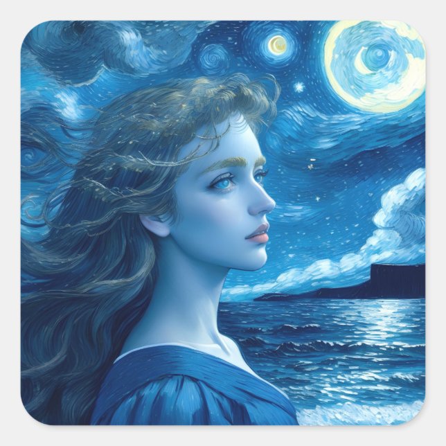 Starry Night 🌌 - Greek Goddess Magic Stickers #12 (Front)