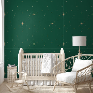 Starry Night - Green Peel & Stick Wallpaper