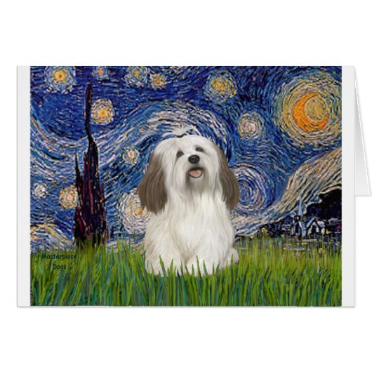 Starry Night - Havanese (#1) Cards (Front Horizontal)