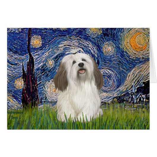 Starry Night - Havanese (#1) Cards (Front Horizontal)