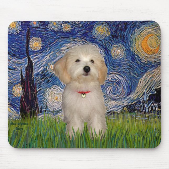 Starry Night - Havanese Puppy Mouse Pad (Front)