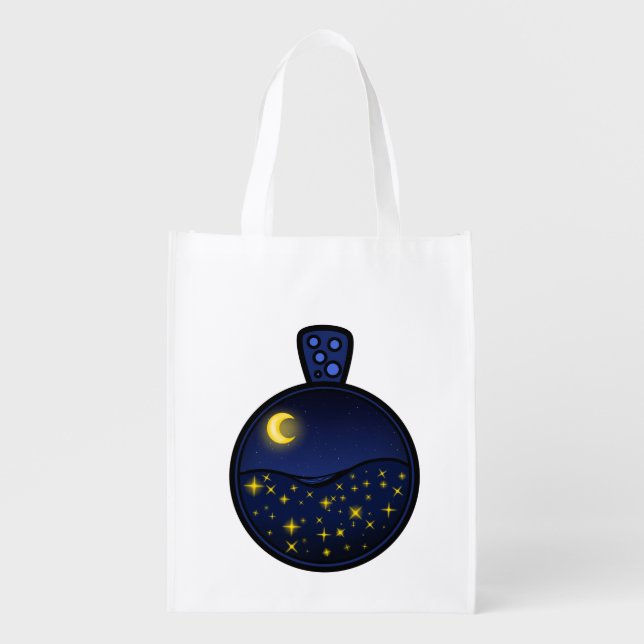 starry night in a bottle grocery bag (Front)