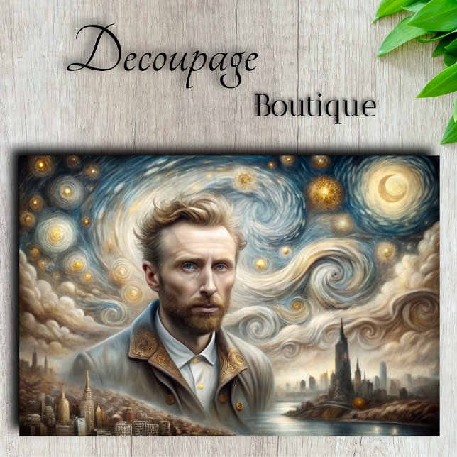 Starry Night In New York Decoupage Tissue Paper (Starry Night in New York Decoupage Tissue Paper By Decoupage Boutique)