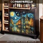 Starry night in Paris - A tribute to V. Van Gogh Tissue Paper<br><div class="desc">Check out these awesome city landscape decoupage images we've got for you. They're seriously cool and totally unique, perfect for adding some personality to your space. ❇️ Custom designs and sizes available on request ❇️ 🏸 Explore our collections of 🦄 animals, 🌼 flowers, 🧱 basic elements, 👩 female portraits, and...</div>
