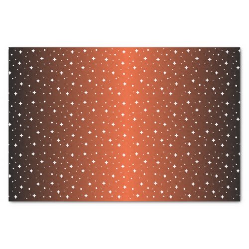 Starry Night in Shiny Burnt Orange Tissue Paper