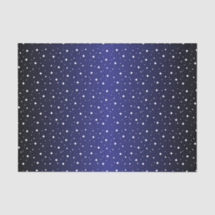 Starry Night in Shiny Dark Purple Blue Tissue Paper