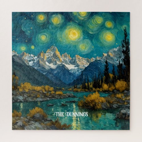 Starry Night in the Rocky Mountains Jigsaw Puzzle