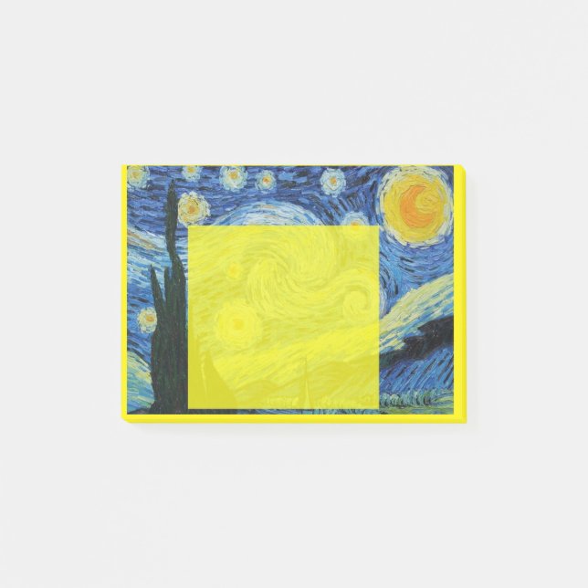 Starry Night in Yellow Post-it Notes (Front)