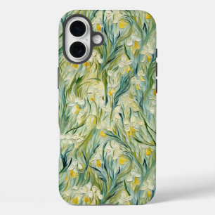 Starry Night-inspired Floral Paint Textured-style iPhone 16 Plus Case