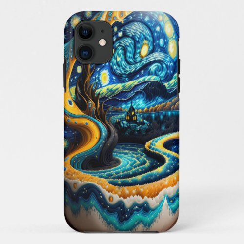 Starry night iPhone case