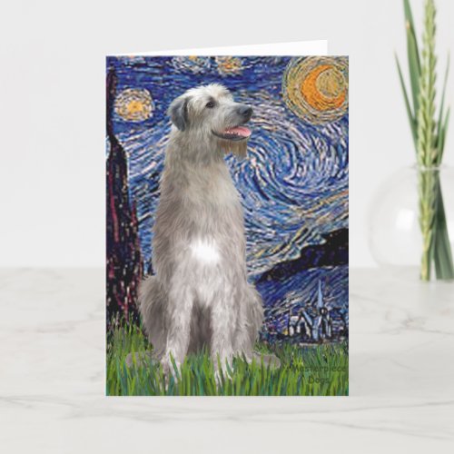 Starry Night _ Irish Wolfhound Card