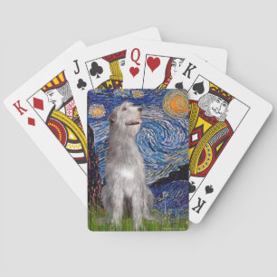 Starry Night - Irish Wolfhound Poker Cards