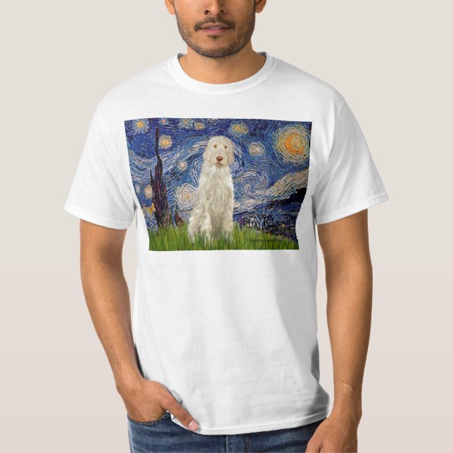 Starry Night - Italian Spinone #12 T-Shirt (Front)
