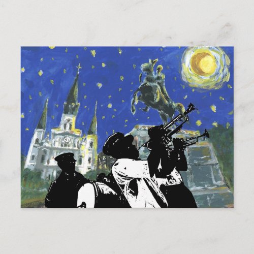 Starry Night Jackson Square Postcard