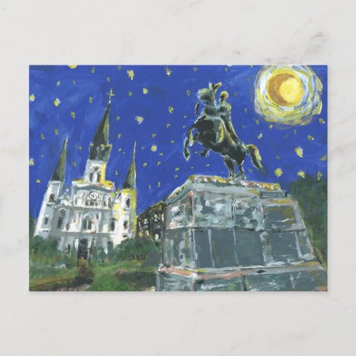 Starry Night Jackson Square Postcard