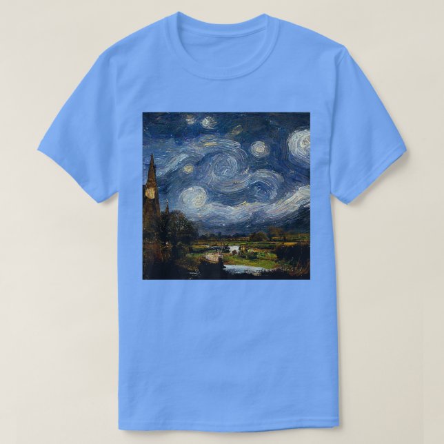 Starry Night John Constable Premium T-Shirt (Design Front)