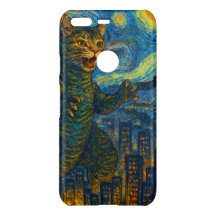 Starry Night Kaiju Catzilla Cat Phone Case