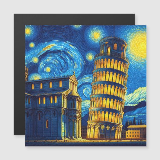 Starry Night Leaning Tower Of Pisa Italy (Front/Back)