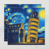 Starry Night Leaning Tower Of Pisa Italy (Front/Back)