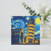 Starry Night Leaning Tower Of Pisa Italy (Standing Front)