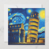 Starry Night Leaning Tower Of Pisa Italy (Back)