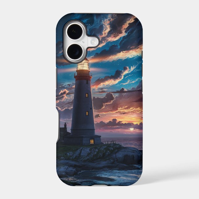 Starry Night Lighthouse Iphone Case (Back)