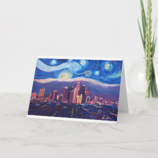 Starry Night Los Angeles California Holiday Card