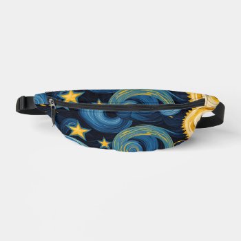 Starry Night Meets Sunflowers Van Gogh Mashup Fanny Pack by Ricaso_Graphics at Zazzle