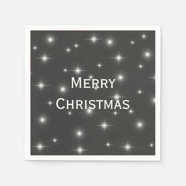 Starry Night Merry Christmas Napkins (Front)