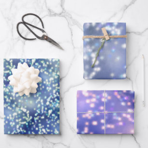 Starry night, merry christmas wrapping paper sheets