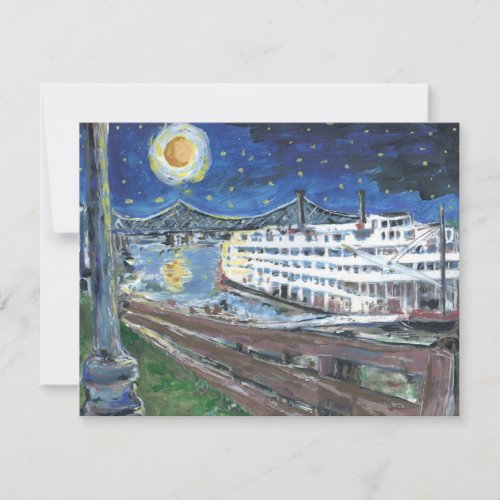Starry Night Mississippi Queen Personalized Invites