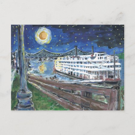 Starry Night Mississippi Queen Postcard