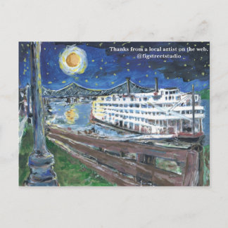 Starry Night Mississippi Queen, Thanks, Postcard