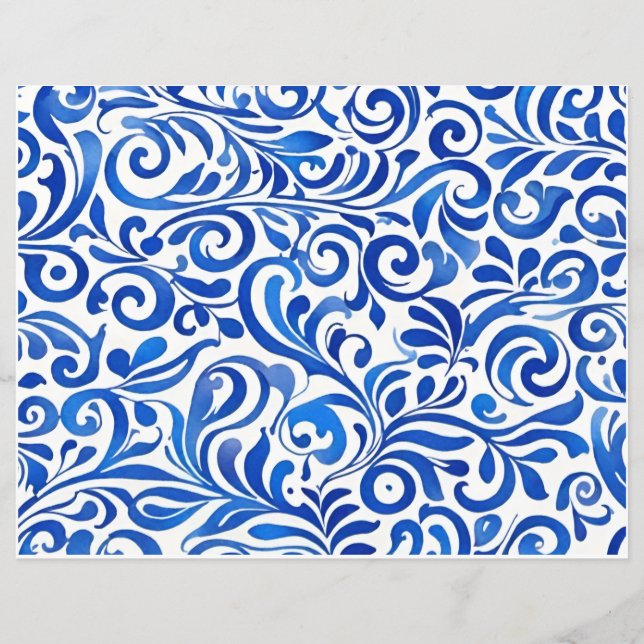 Starry Night Mix 'n Match scrapbook, collage paper (Back)