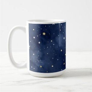 Starry Night Moon Constellations Pattern Coffee Mug