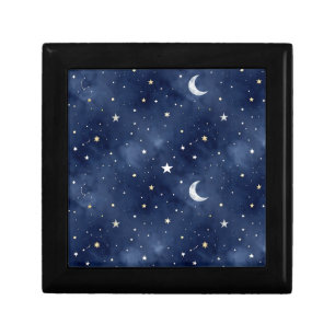 Starry Night Moon Constellations Pattern Gift Box