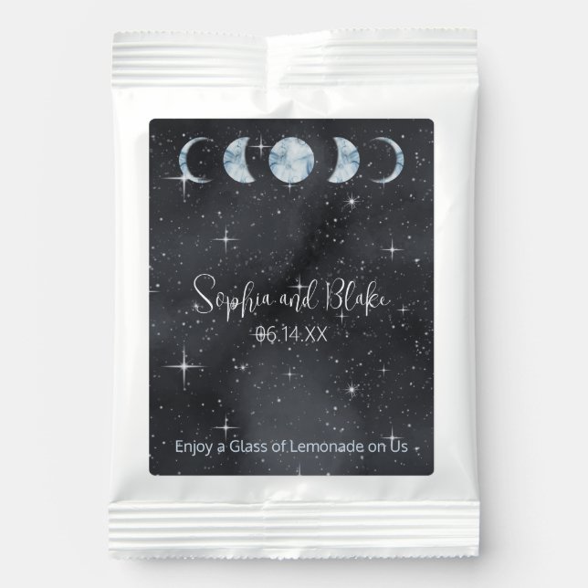Starry Night Moon Phases Lemonade Drink Mix (Front)