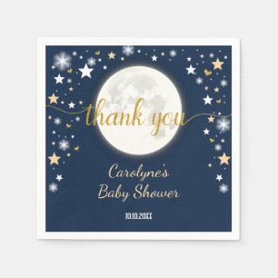 Starry Night Moon & Stars / Galaxy Twinkle Star Napkins