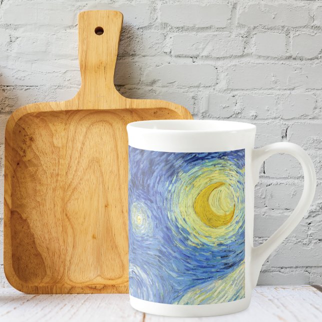 Starry Night Moon Vincent van Gogh Bone China Mug (Creator Uploaded)