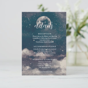 Starry Night Moonlight Wedding Enclosure Cards