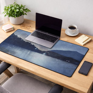 Starry Night Mountain Lake Desk Mat