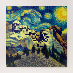 Starry Night Mt. Rushmore South Dakota Jigsaw Puzzle