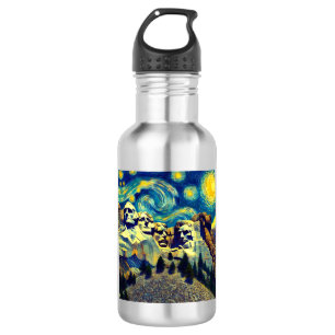 Starry Night Mt. Rushmore South Dakota Stainless Steel Water Bottle