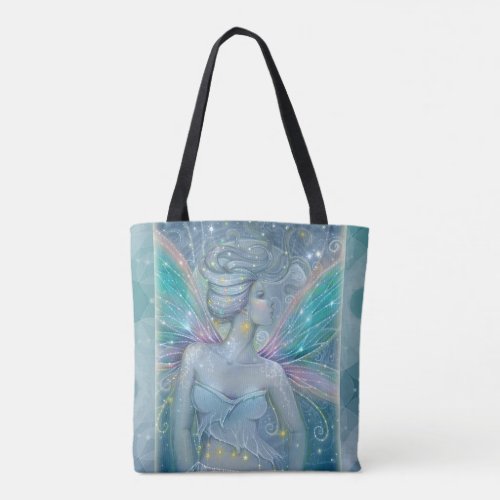 Starry Night Mystical Fairy Fantasy Art Tote Bag
